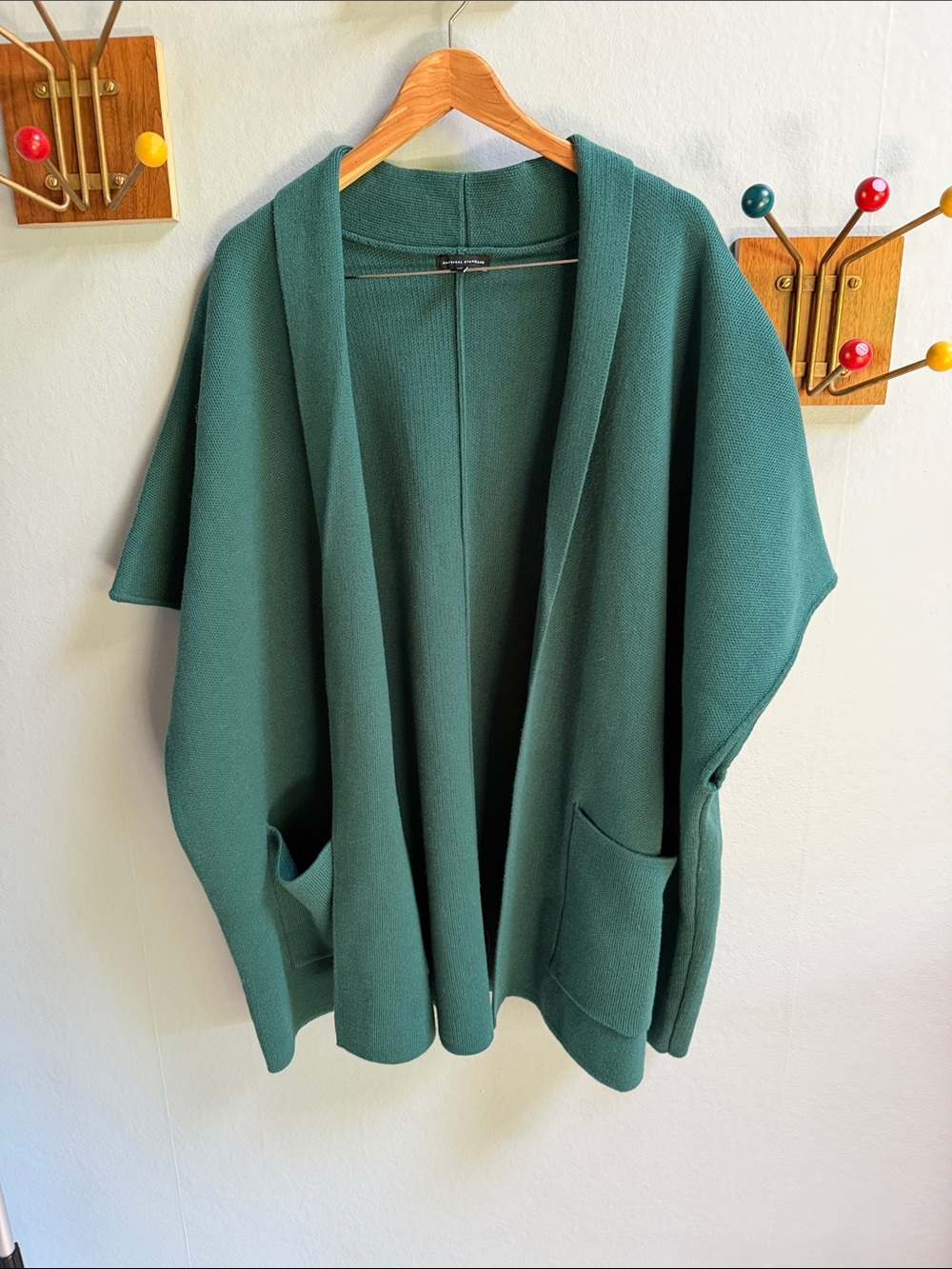 Universal Standard Forest Green Open-Front Knit Cardigan